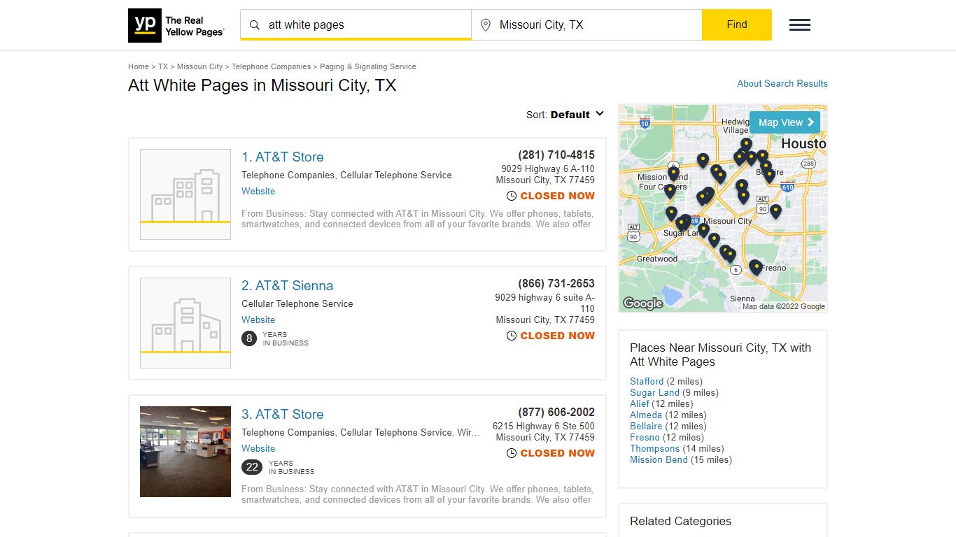 Att White Pages in Missouri City, TX with Reviews - YP.com