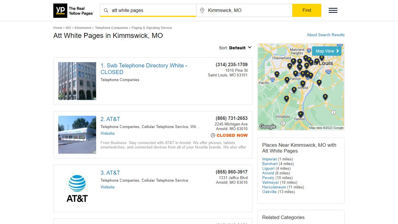 Att White Pages in Kimmswick, MO with Reviews - YP.com